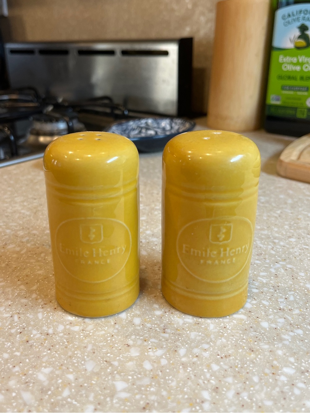 Yellow Ceramic Salt & Pepper Shaker Set